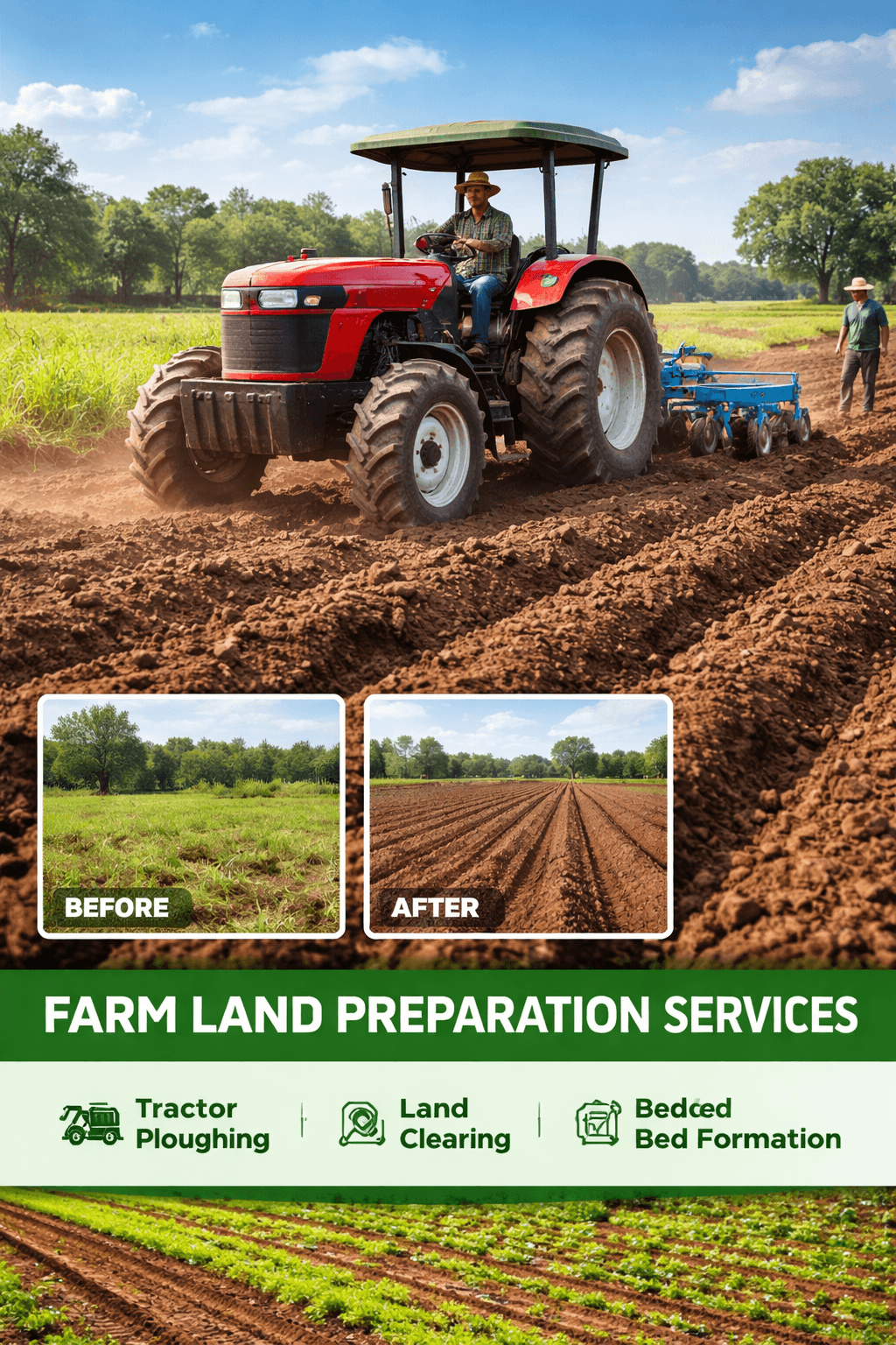 Farm Land Preparation & Tractor Ploughing Services