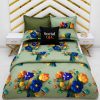 Colourful Floral Flat Bedsheet with Pillowcases
