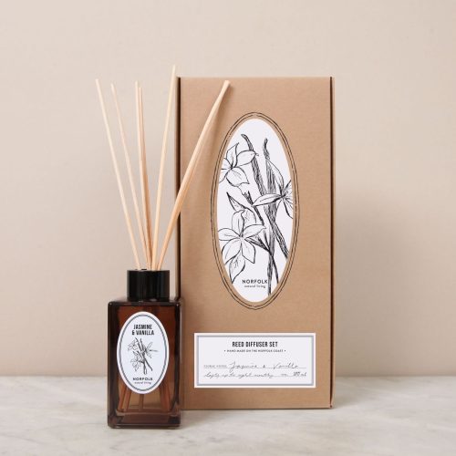 276ef988-8a85-408e-be42-b58203e79467.jpeg Jasmine and Vanilla Reed Diffuser Set 100ml