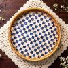 Rattan Serving Tray - Wicker Coffee Table Centerpiece Tray 30cm