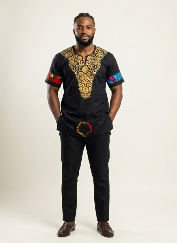 Dashiki Shirt or Dress - African print top - Unisex