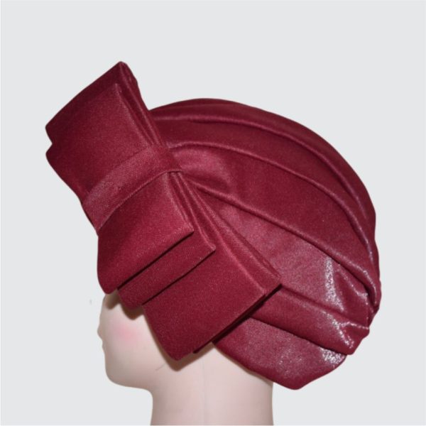 Turban Hat - Burgundy