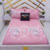 Baby Pink Floral Flat Bedsheet with Pillowcases