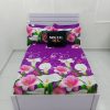 Purple Floral Flat Bedsheet with Pillowcases
