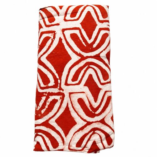 f3c23231-c745-4ab0-9905-e4b21745db4d.jpeg Half Moon Adire Fabric – 100% Cotton Hand-Dyed African Textile – Red Abstract Tie Dye Cloth (5 Yards)