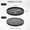 Black Round Marble Pattern Serving Trays for Kitchen/ Dinning Room - Modern Candle Display Tray for Living Room Centrepiece Decor
