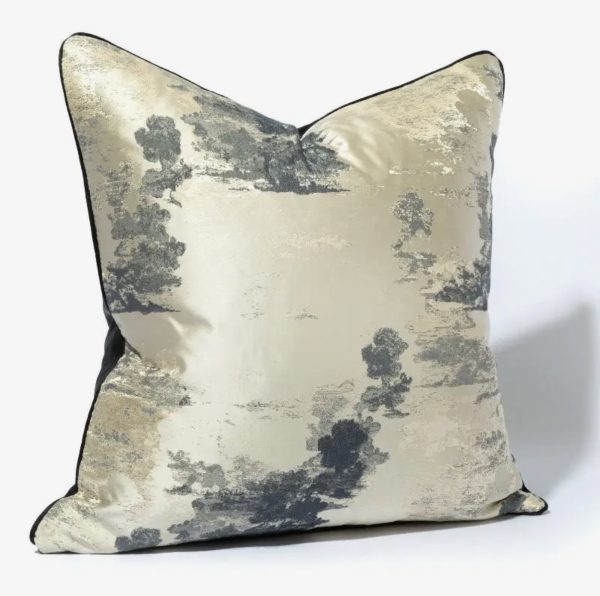 Gold/Black Designer Cushion Cover 18x18 (45x45cm)