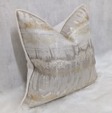 INCA Cream/Gold Cushion Cover Pipped 18x18
