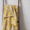 Acorn Tonal Jacquard Throw Gold