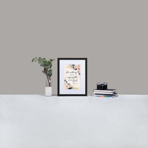 Matte Paper Framed Poster With Mat
